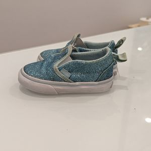 Vans sz 4.5 blue glitter